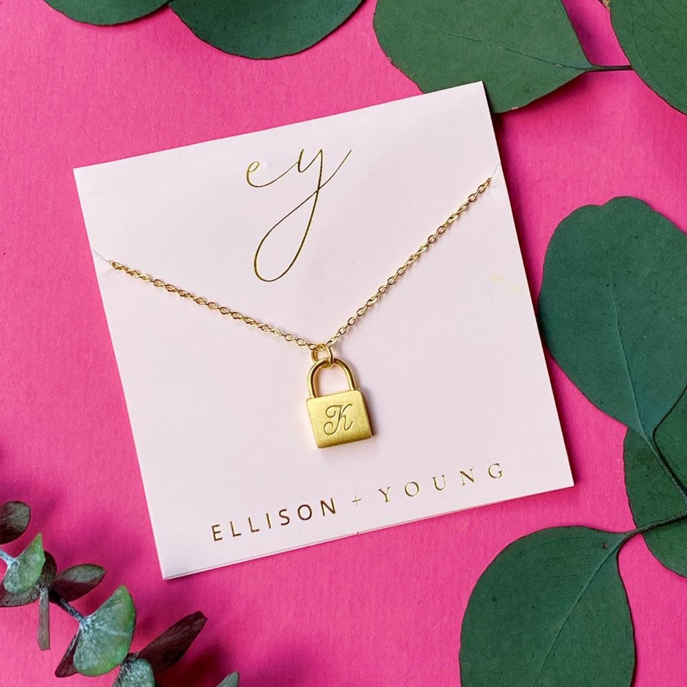 Scripted Notes Locket Initial Necklace - Picture 11 of 16